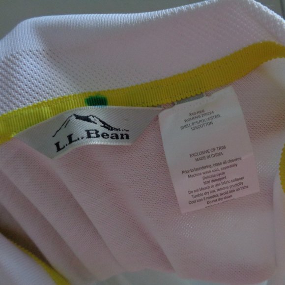 L.L. Bean White Polo, Women's Sz S, NWOT - Picture 3 of 3